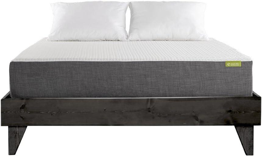 eLuxury Wooden Platform Bed Frame