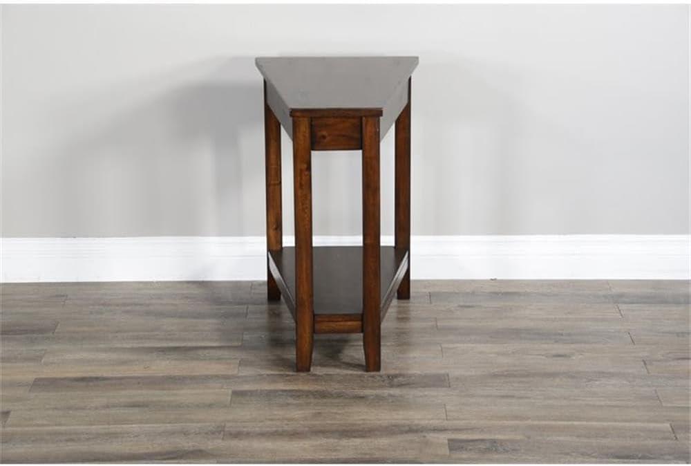 Sunny Designs Santa Fe 16" Transitional Wood Chair Side Table in Dark Chocolate