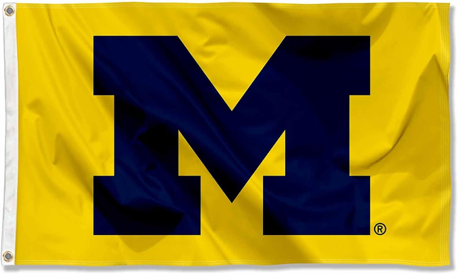 Michigan-Wolverine's 3X5 Indoor Outdoor Banner Flag w/grommets for hanging