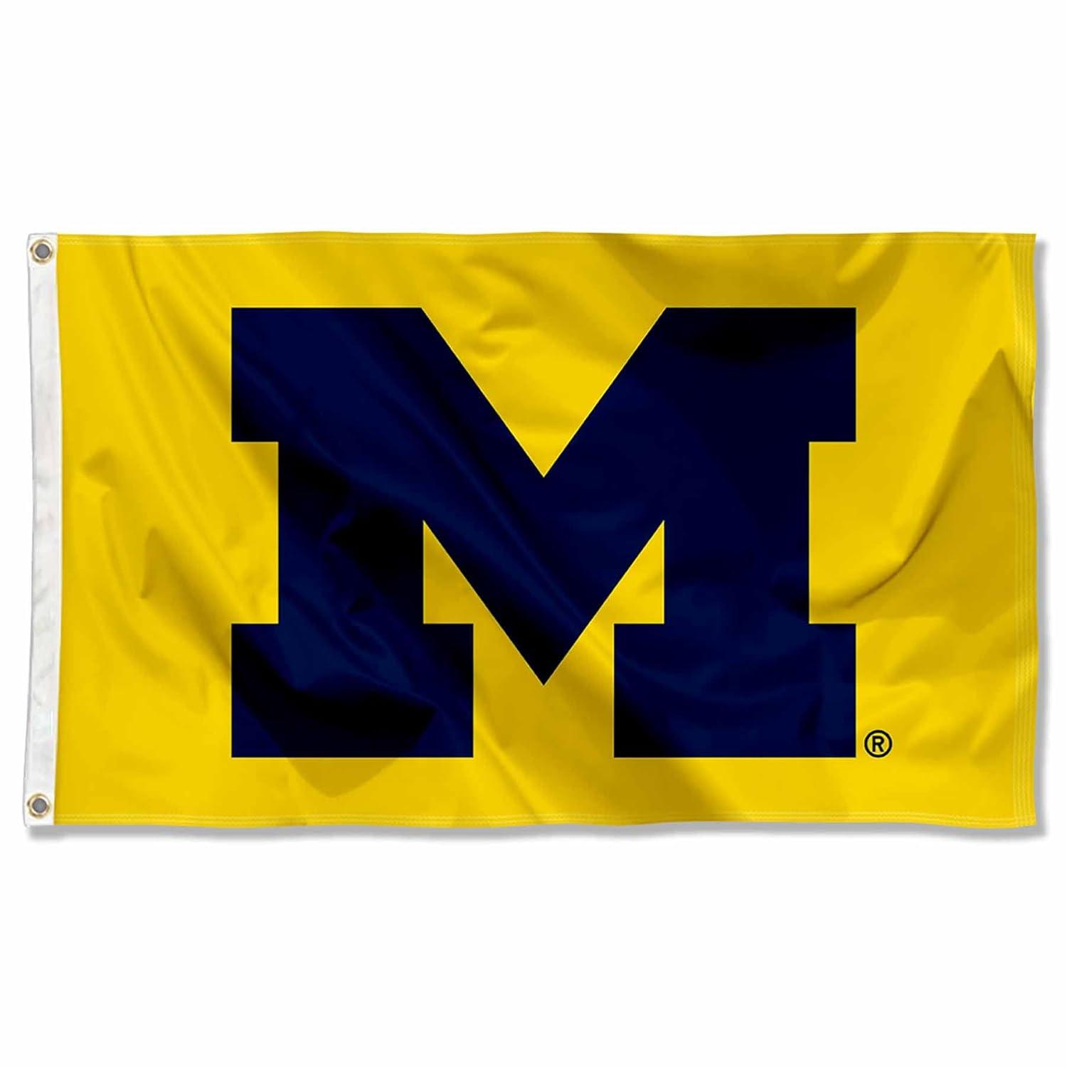 Michigan-Wolverine's 3X5 Indoor Outdoor Banner Flag w/grommets for hanging