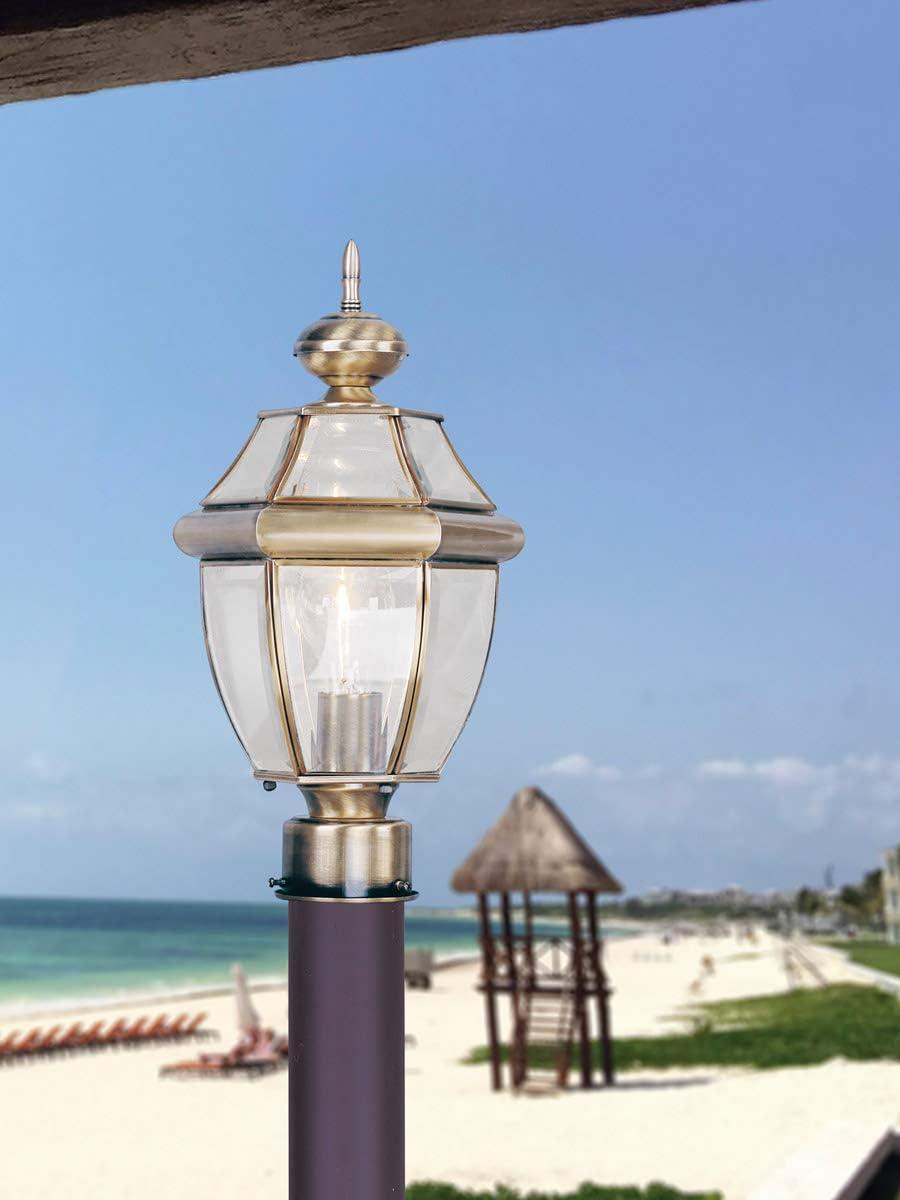 Livex Lighting Monterey 1 - Light Post Light in  Antique Brass