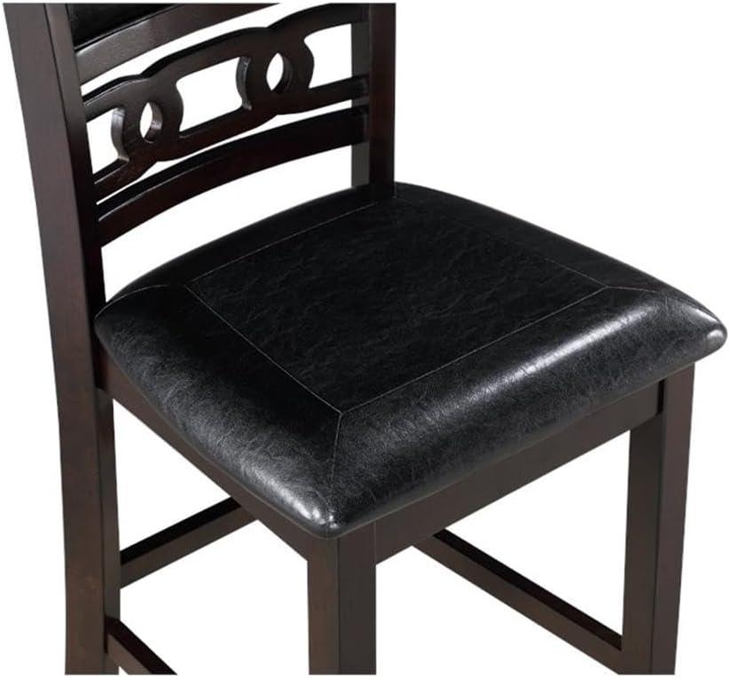 New Classic Furniture Gia Solid Wood Counter Chair in Ebony Black (Set of 2)