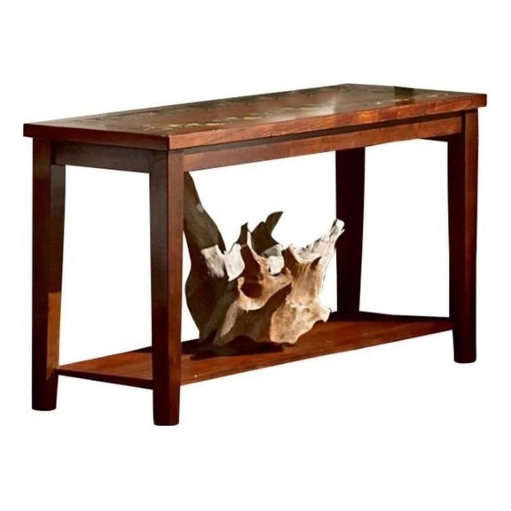 Steve Silver Company Davenport Slate Sofa Table, 56" x 19" x 30", Brown