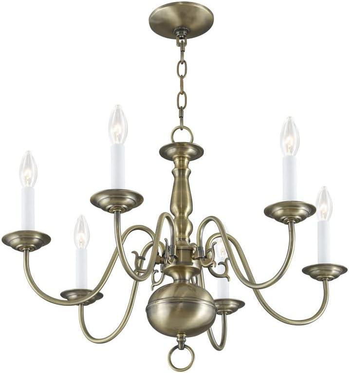 Livex Lighting - Williamsburgh - 6 Light Chandelier in Traditional Style - 24