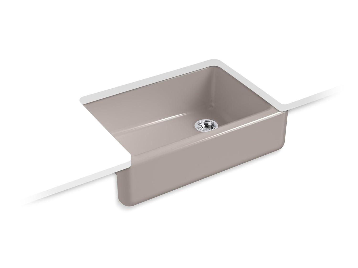 Whitehaven® 33" x 22" Self-Trimming Under-Mount Single-Bowl Kitchen Sink with Tall Apron