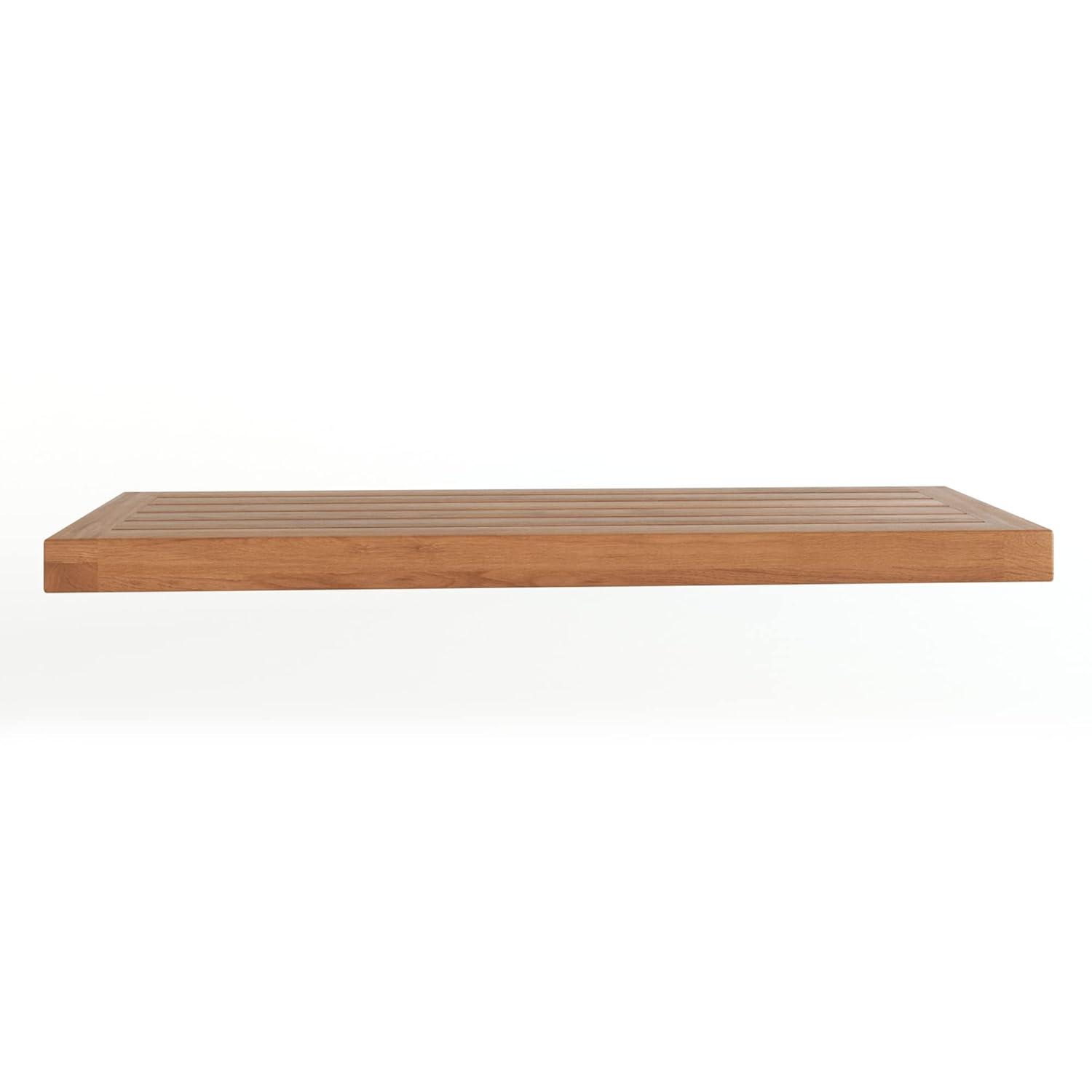 AquaTeak 30" Moa Teak Floating Wall Shelf