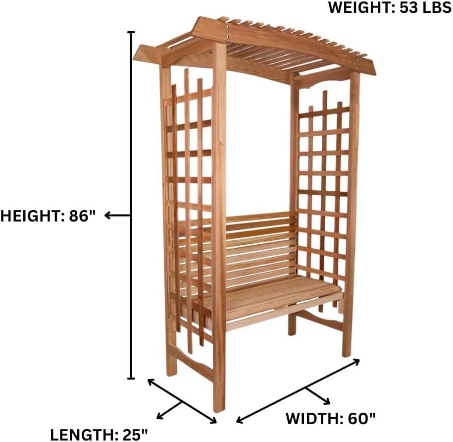 All Things Cedar GA87 Garden Arbor - 60L x 25W x 86H