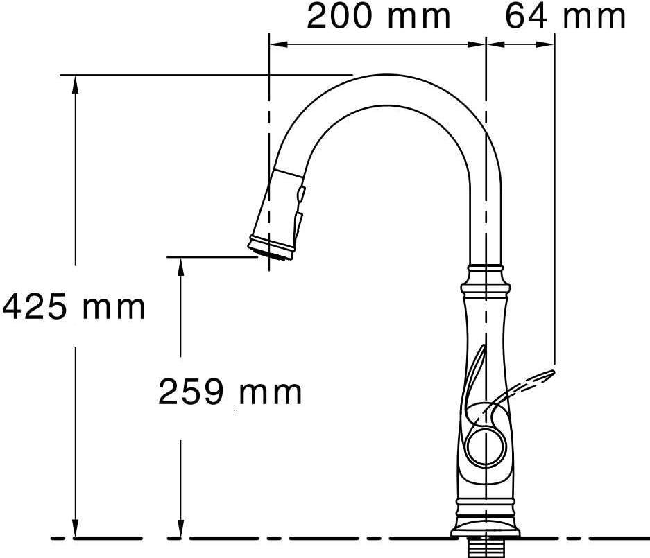 Bellera™ Pull Down Single Handle Kitchen Faucet with Handle and Supply Lines