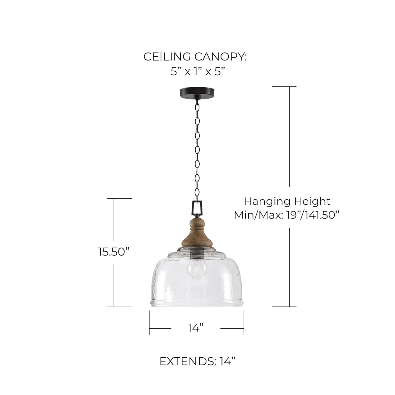 14 Inch 1 Light Pendant In Urban/Industrial Style 14 High By 15.5 Wide-Grey Wash/Iron Silk Finish    -Traditional Installation Capital Lighting