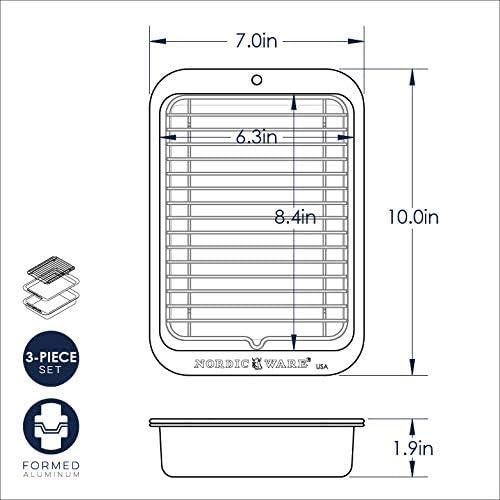 Nordic Ware 8.5" Aluminum 3 Piece Grill and Bakewqare Set