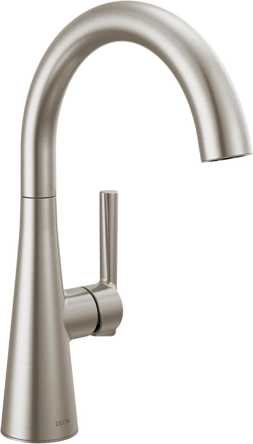 SpotShield Stainless Steel Single Handle Bar Prep Faucet