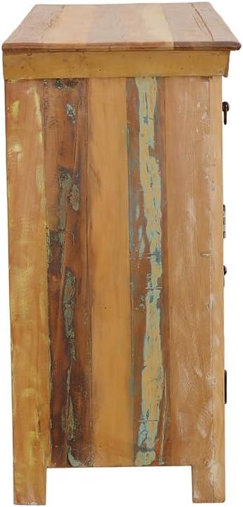 Coaster Company Reclaimed Wood 3-Door Accent Cabinet, Dark and Light Brown