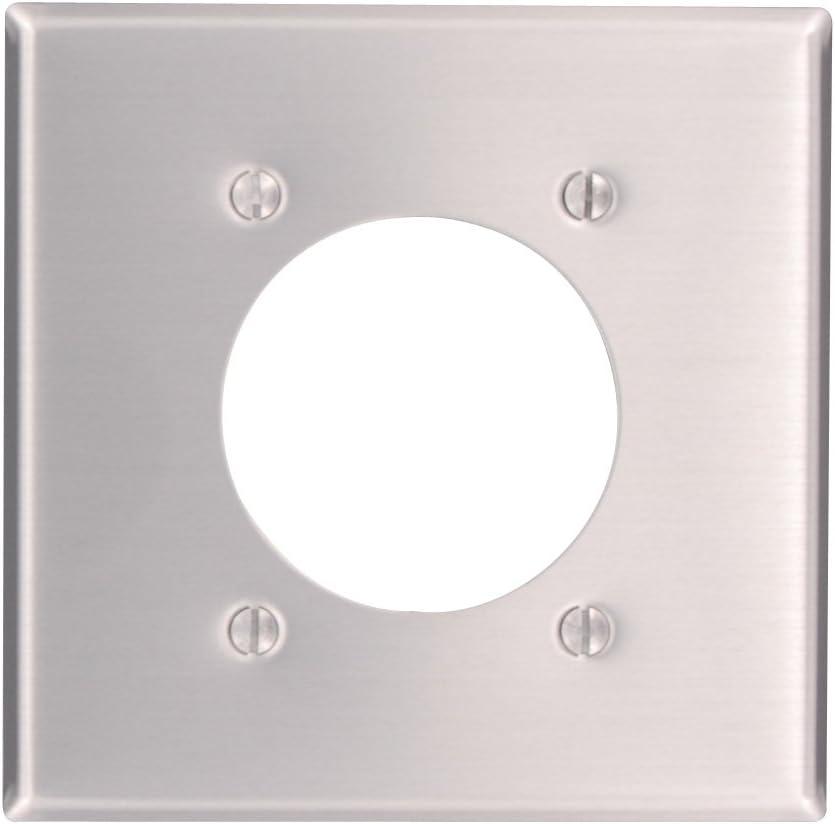 Leviton Silver 1 gang Aluminum Single Outlet Wall Plate 1 pk