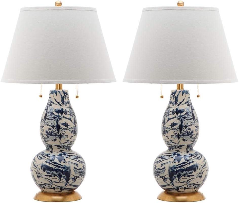 Color Swirls Glass Table Lamp (Set of 2) - Safavieh