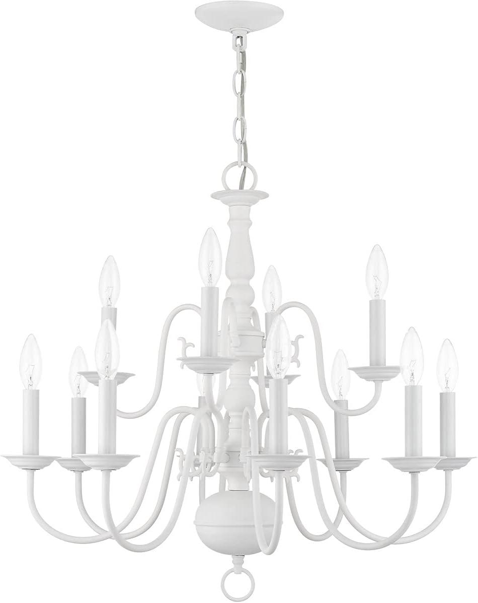 Livex Lighting Williamsburgh 12 - Light Chandelier in  White