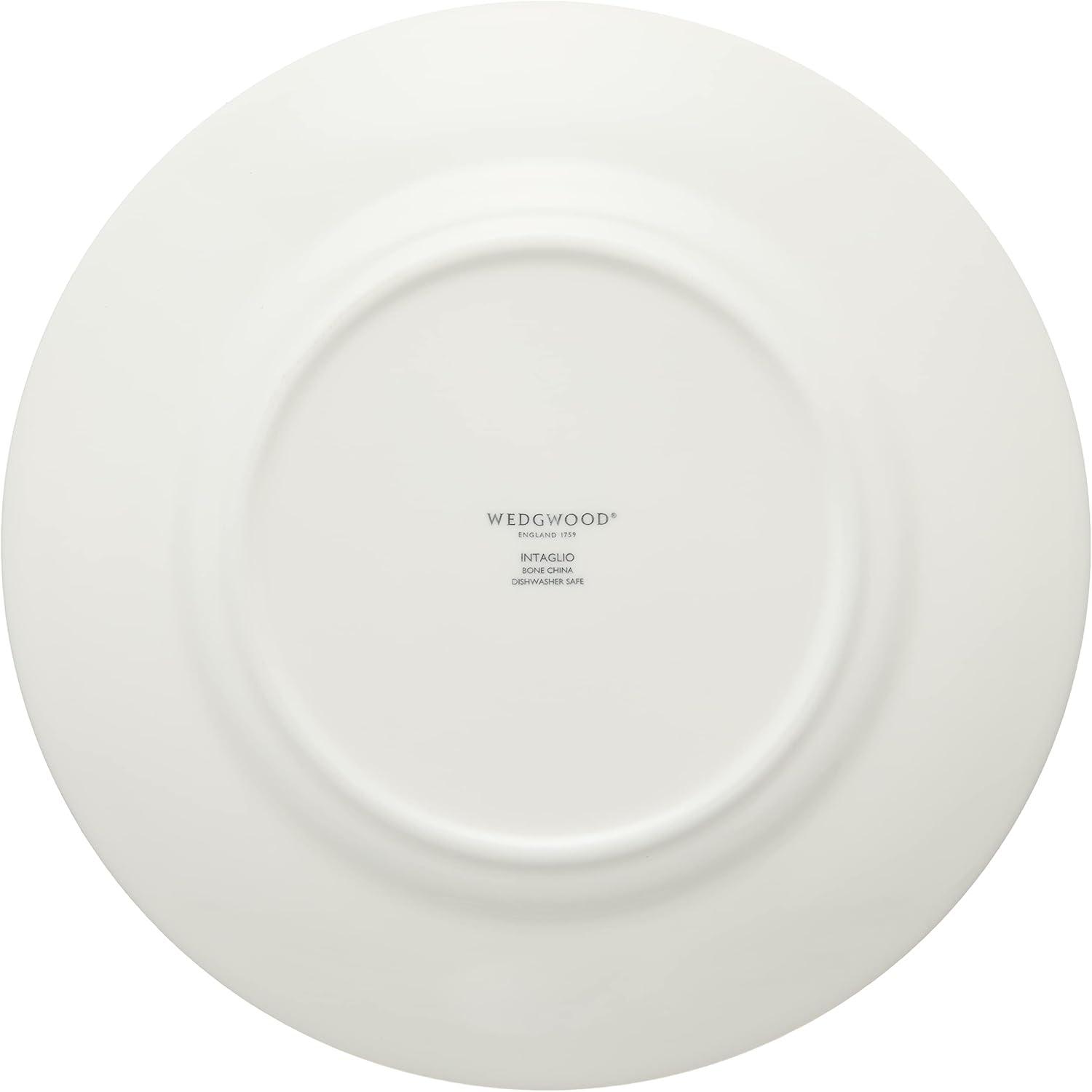 Intaglio 8" White Porcelain Salad Plate