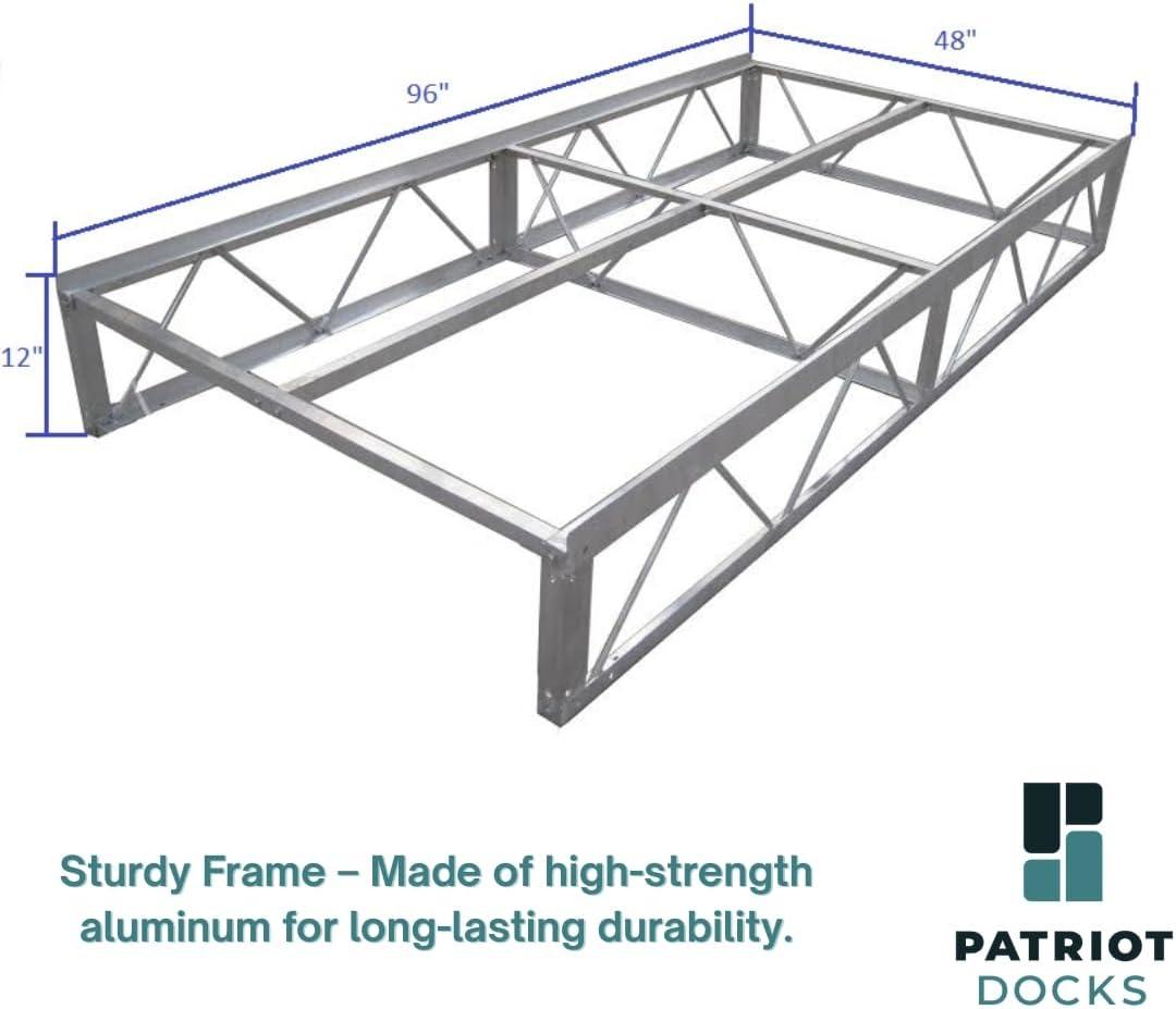 Patriot Docks 16 Ft Straight Truss Docks (GRAY Poly Decking)
