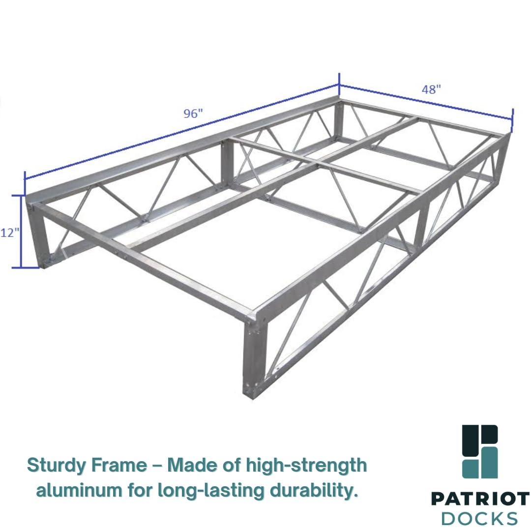 Patriot Docks 16 Ft Straight Truss Docks (GRAY Poly Decking)