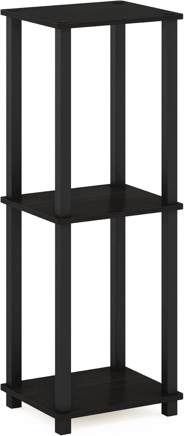 Espresso & Black Simplistic Wooden End Table Set of 2