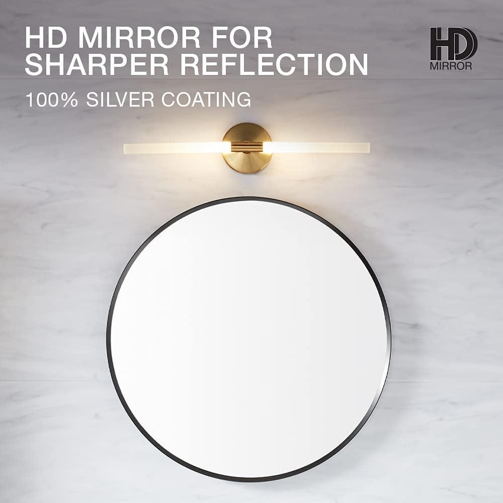 Essential Round Wall Mirror, Bathroom/Vanity Mirror with Frame