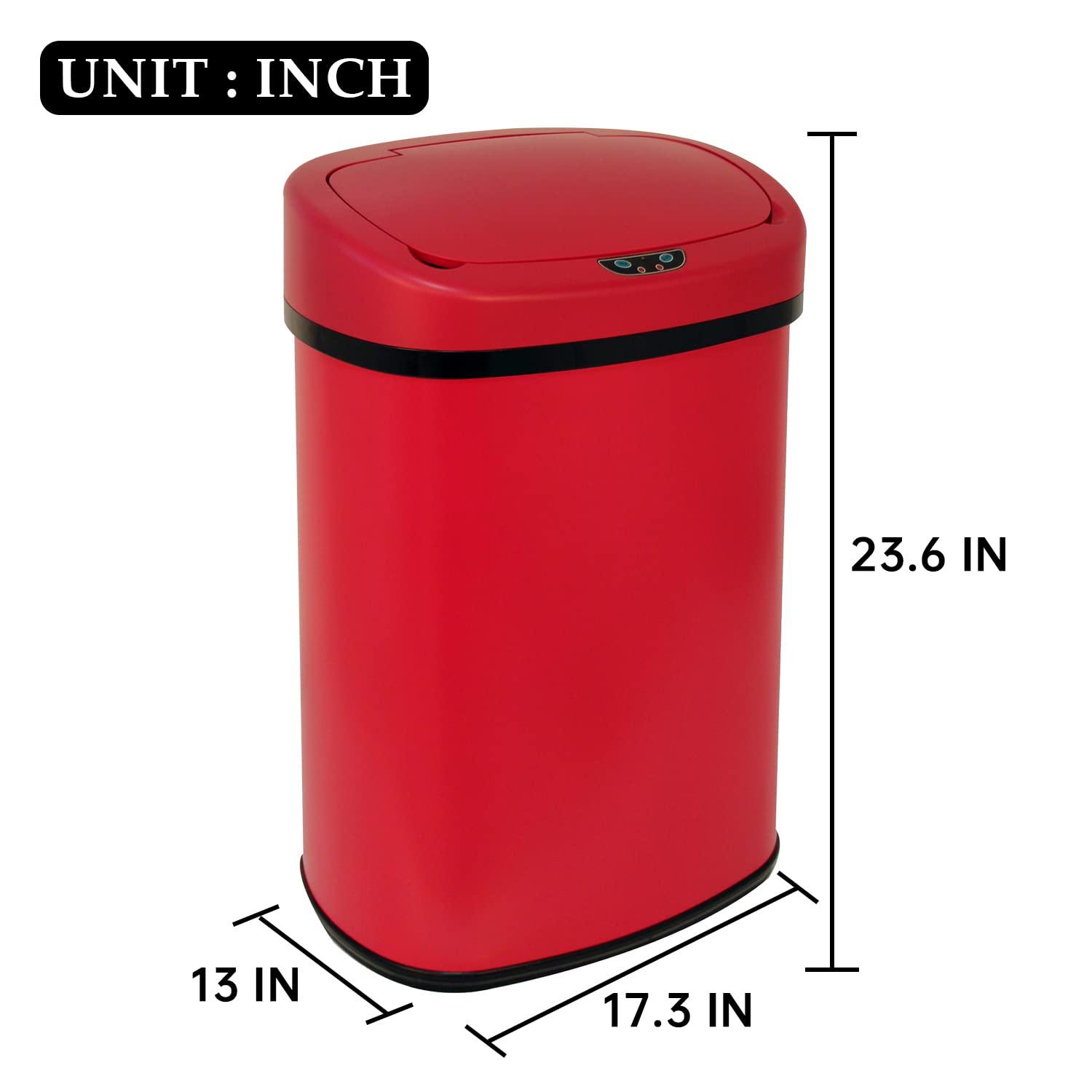 FDW Stainless Steel Motion Sensor,Touch Top - 13 Gallons