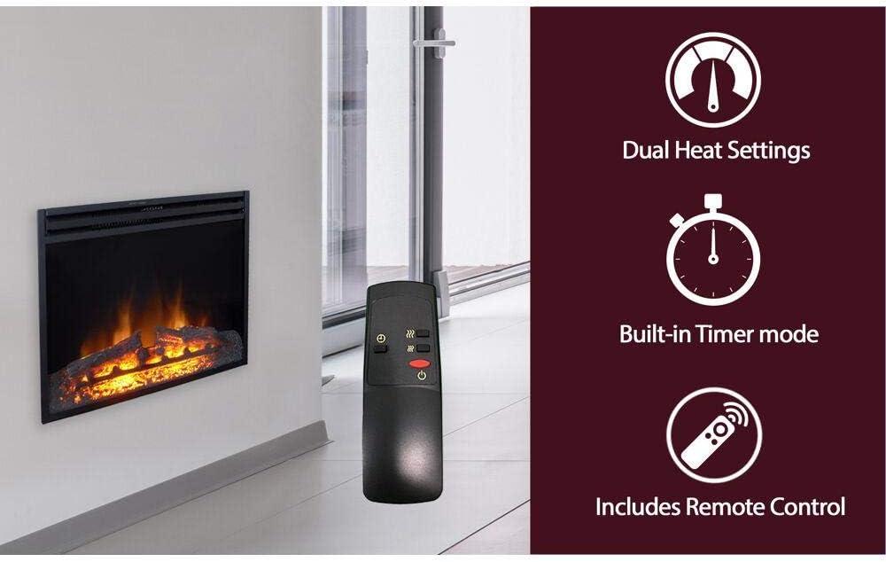 Cambridge 5118 BTU Freestanding Electric Fireplace Heater Insert for Vacant Chimney Fireplace