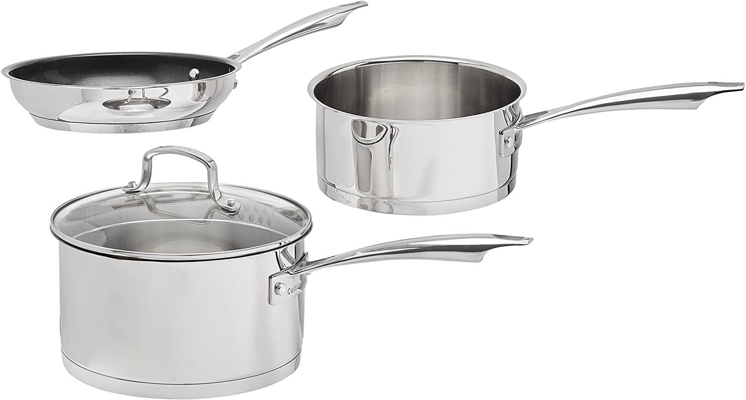 Professional 13-Piece Stainless Steel Cookware Set with Glass Lids