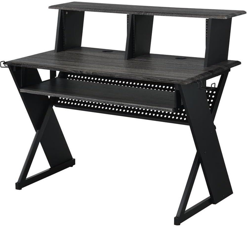Humanity 47" Decorative Bookshelf Natural and Black - Acme Furniture