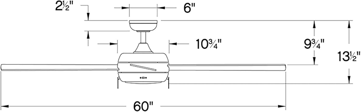 Matte Black 60" LED Ceiling Fan with Walnut Blades