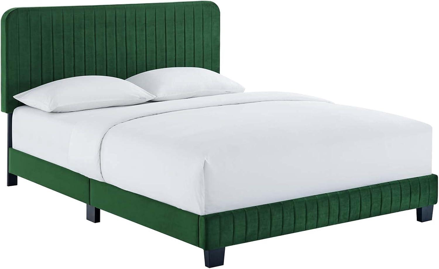 Modway Celine Channel Tufted Performance Velvet Queen Platform Bed