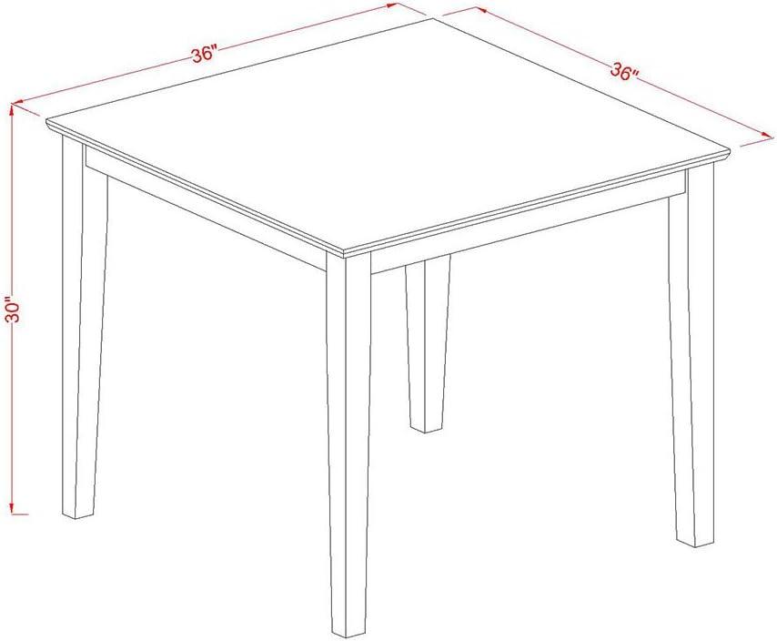 Dining Set - Oxford Kitchen Table & Four Solid Wood Chairs, Linen White - 5 Piece