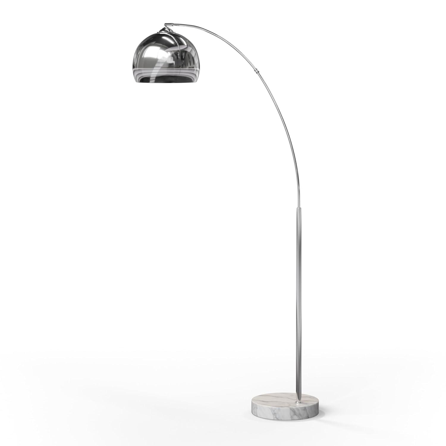 Wrought Studio™ Perlis 66.93" Arc Floor Lamp with Solid Marble Base & Reviews | Wayfair