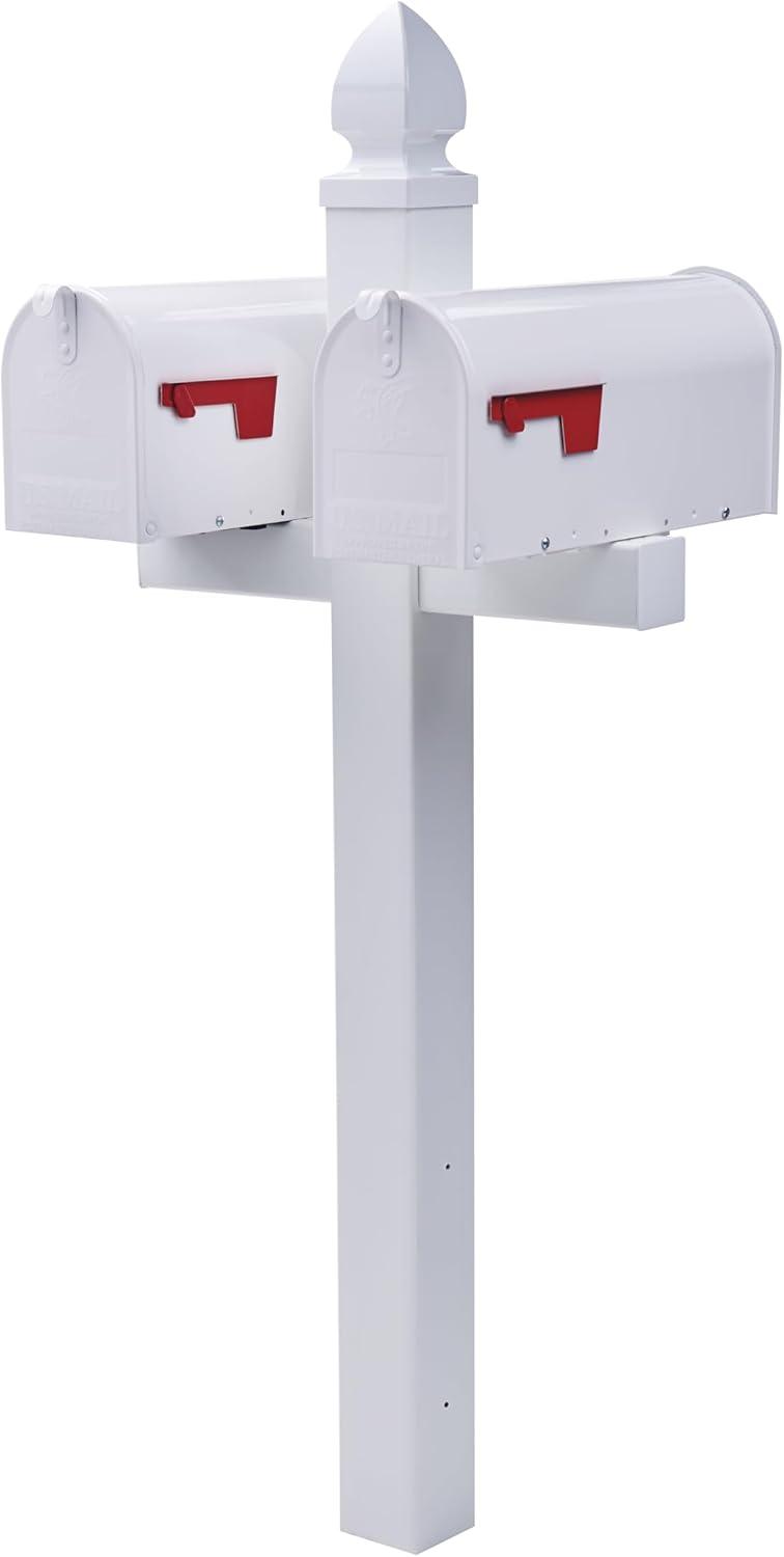 Architectural Mailboxes Whitley 4x4 Slip Over Plastic, Mailbox Post in White