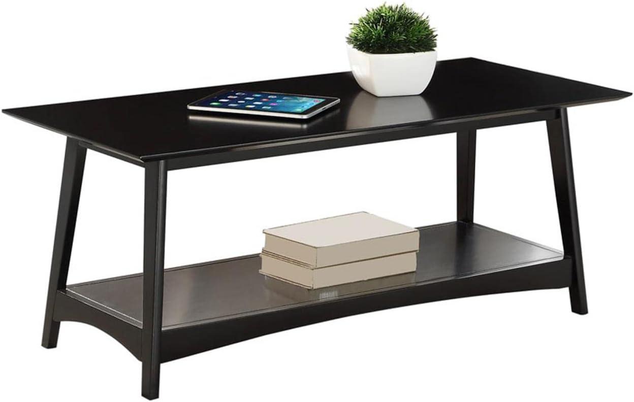 Convenience Concepts Alpine Coffee Table with Shelf, Black