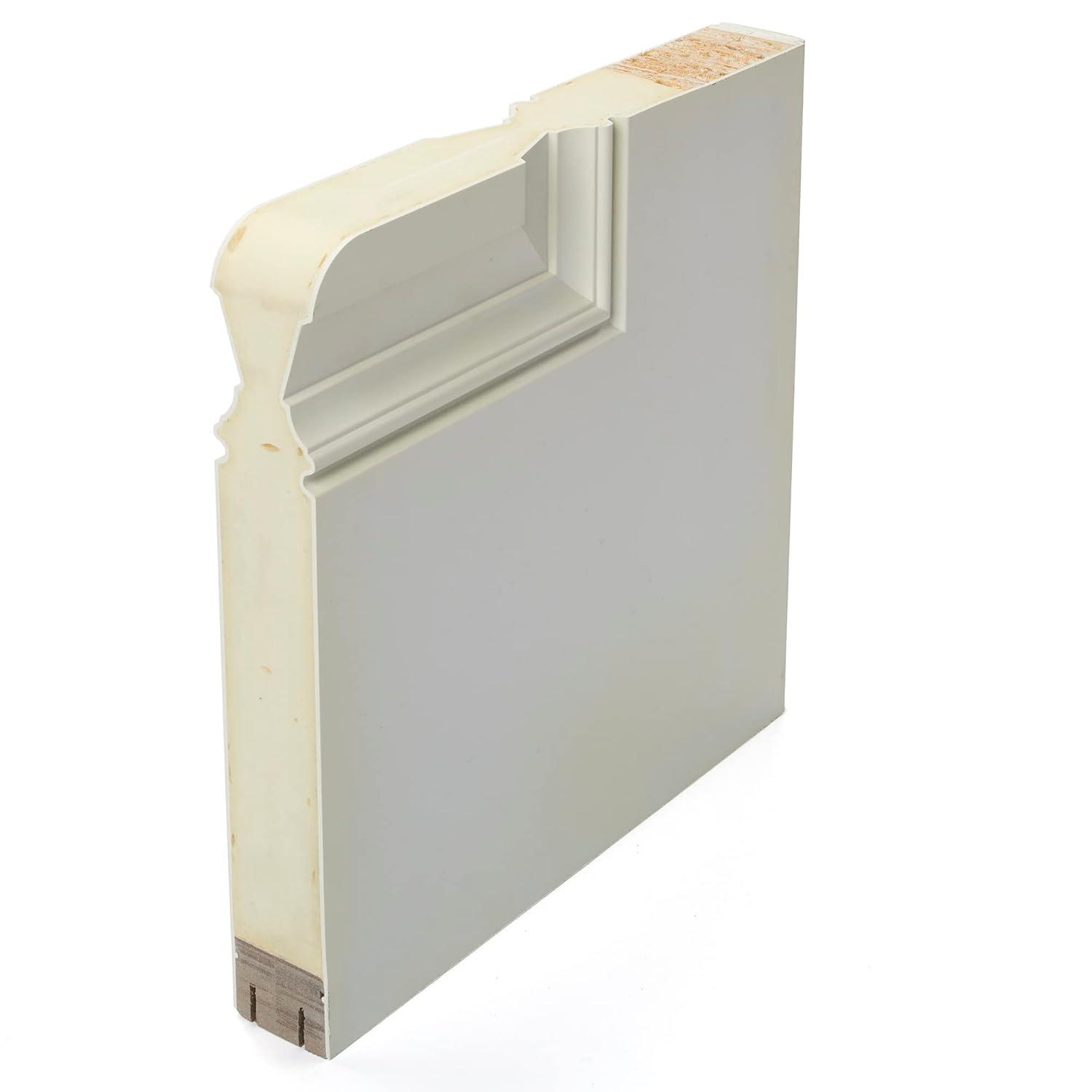 Clear Glass 80'' Paneled Fiberglass Front Entry Doors