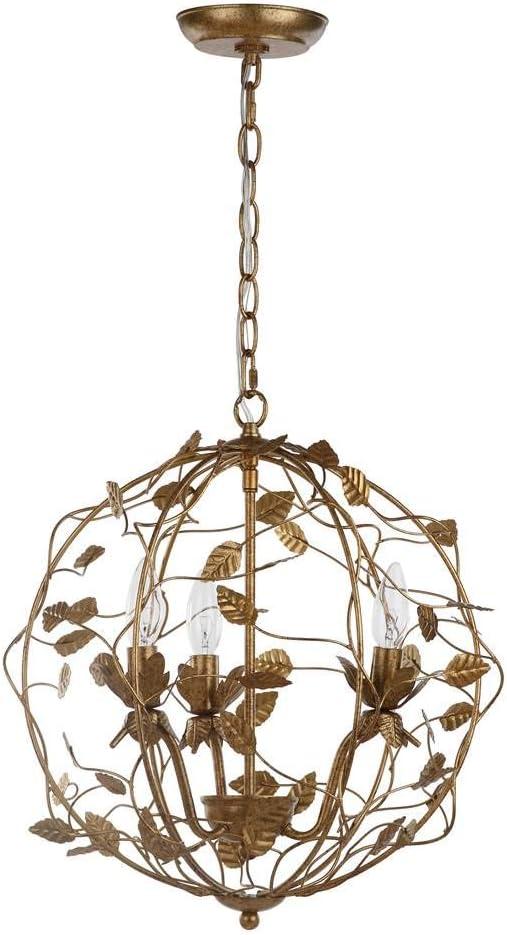 Austen Cage Chandelier - Gold Leaf - Safavieh.