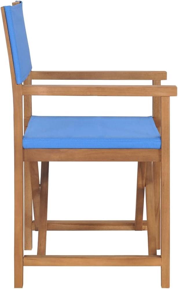 vidaXL Folding Director's Chair Solid Teak Wood