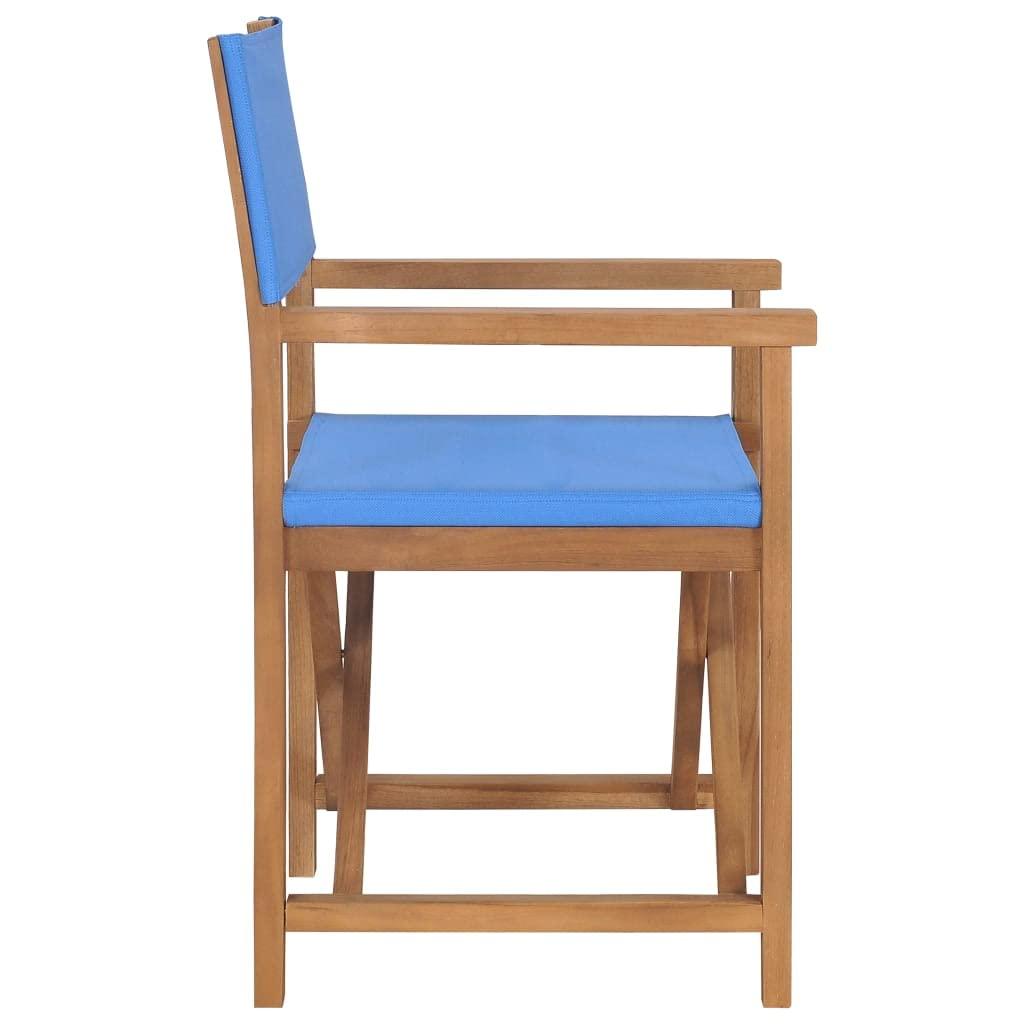 vidaXL Folding Director's Chair Solid Teak Wood