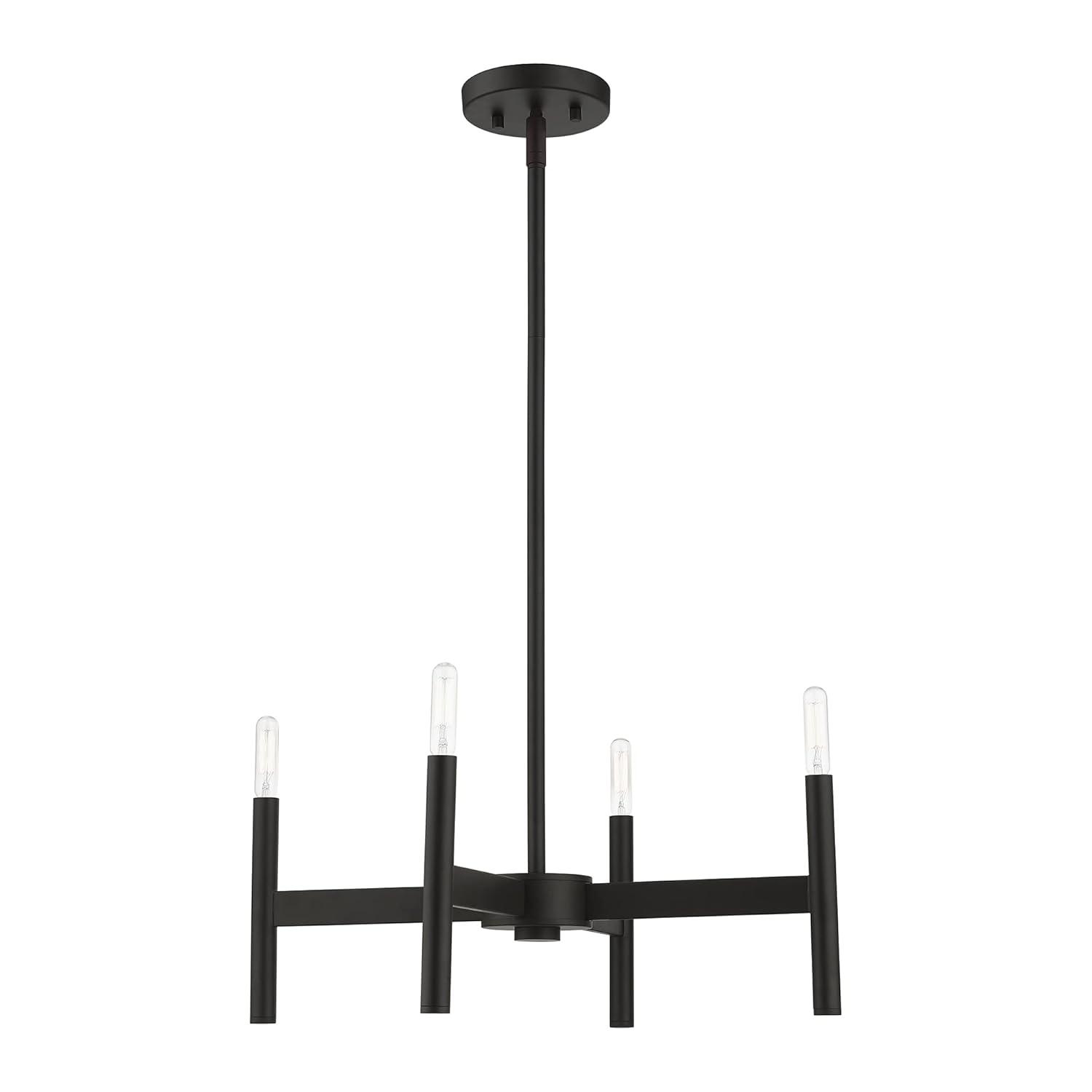 Livex Lighting Copenhagen 4 - Light Chandelier in  Black