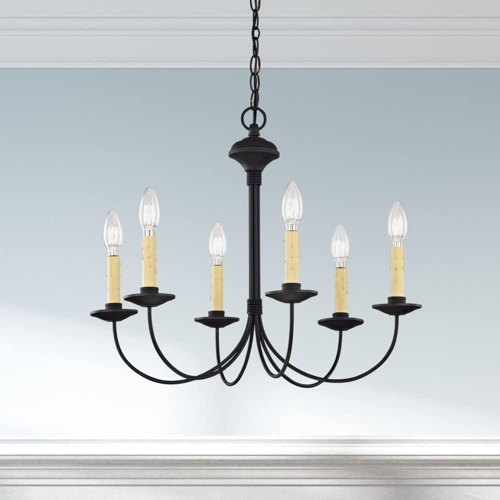 Livex Lighting Heritage 6 - Light Chandelier in  Black