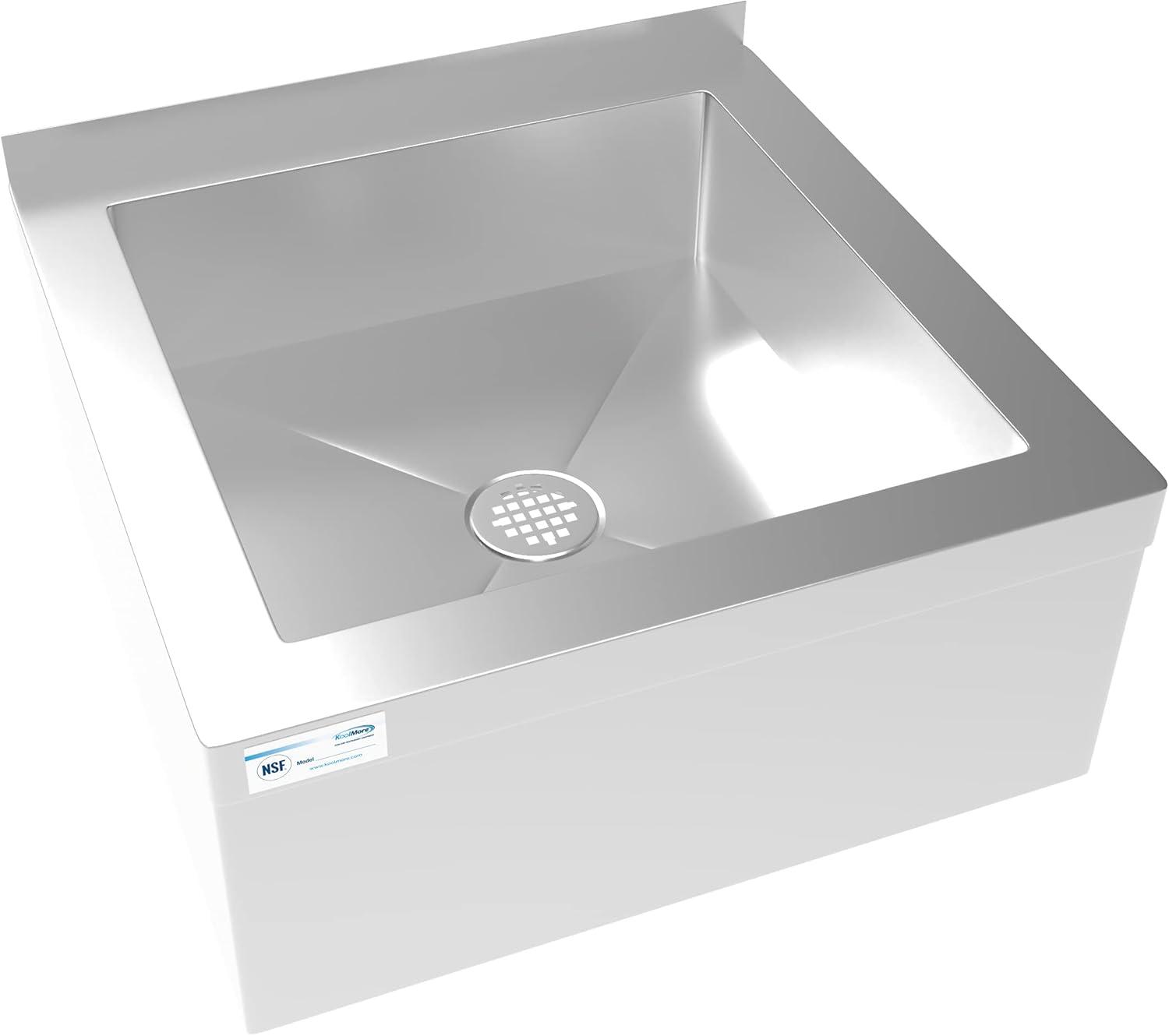 24'' x 24'' Brushed Stainless Steel Wall-Mount Mop Sink