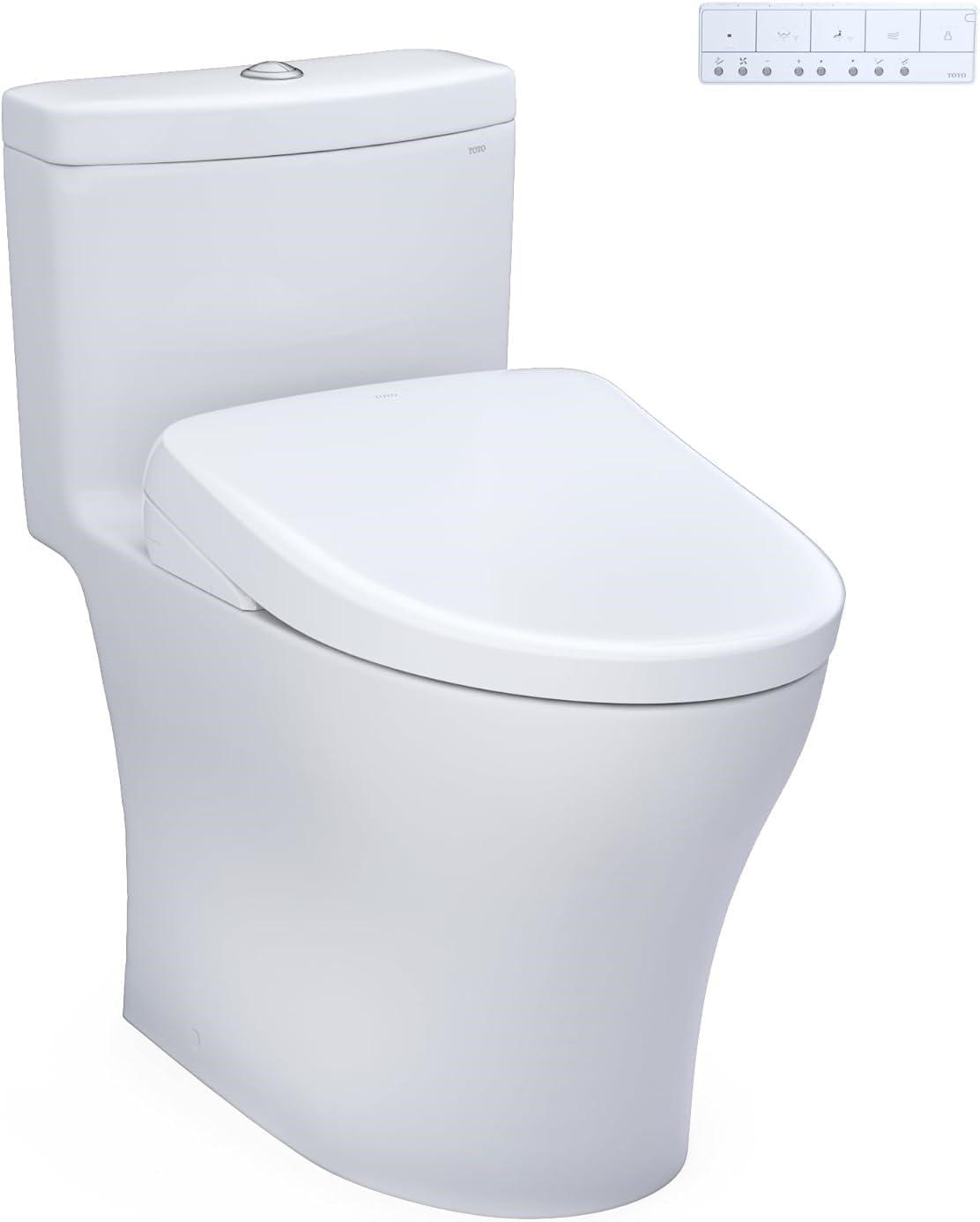 White Elongated Dual Flush High Efficiency One-Piece Toilet