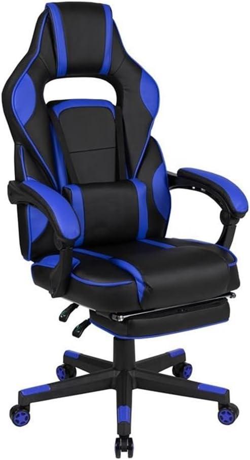 Flash Furniture X40 Gaming Chair Racing Ergonomic Computer Chair with Fully Reclining Back/Arms, Slide-Out Footrest, Massaging Lumbar