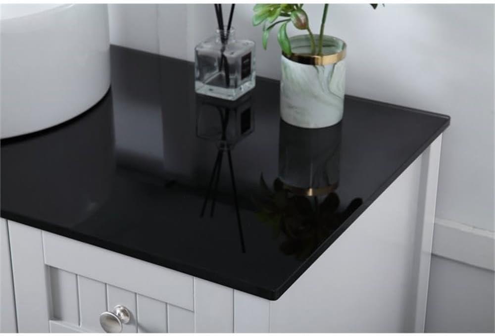 Elegant Decor Ralph 48" MDF Wood and Steel Vessel Sink Bathroom Vanity in Gray