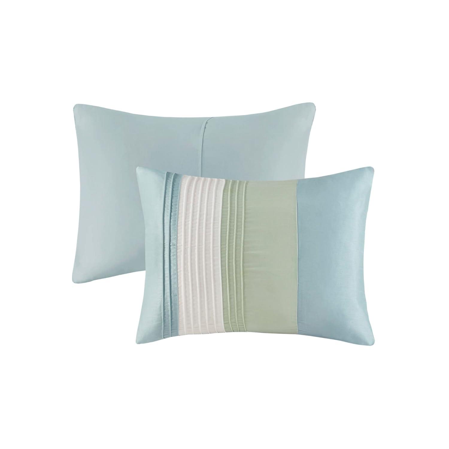 Madison Park Amherst 7 Piece Striped and Pleated Comforter Set