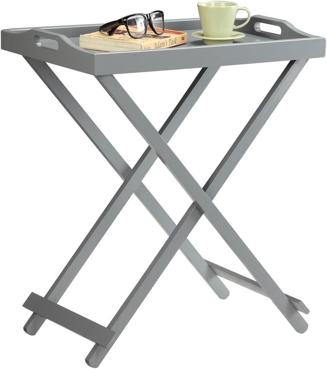 Convenience Concepts Designs2Go Folding Tray Table, Gray