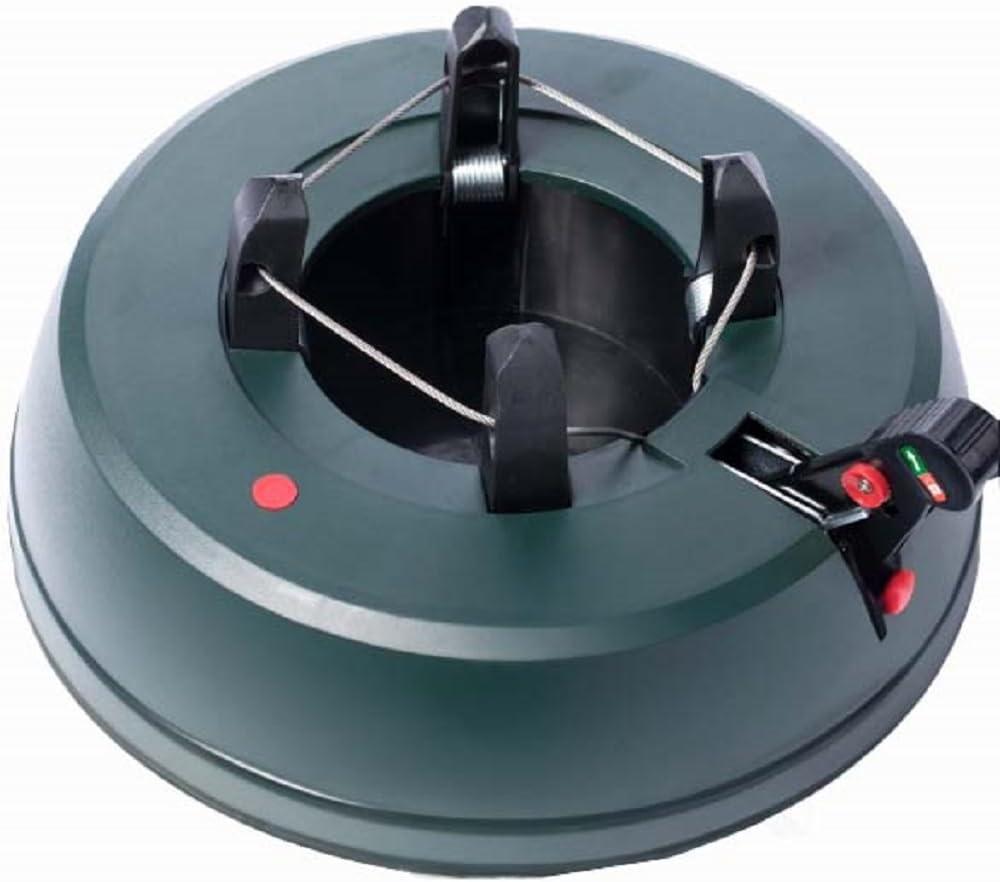 Gardenised, Automatic Plastic Green Foot Pedal Christmas Tree Stand, Large 14.5-inch Dia x 3.5-inch Height