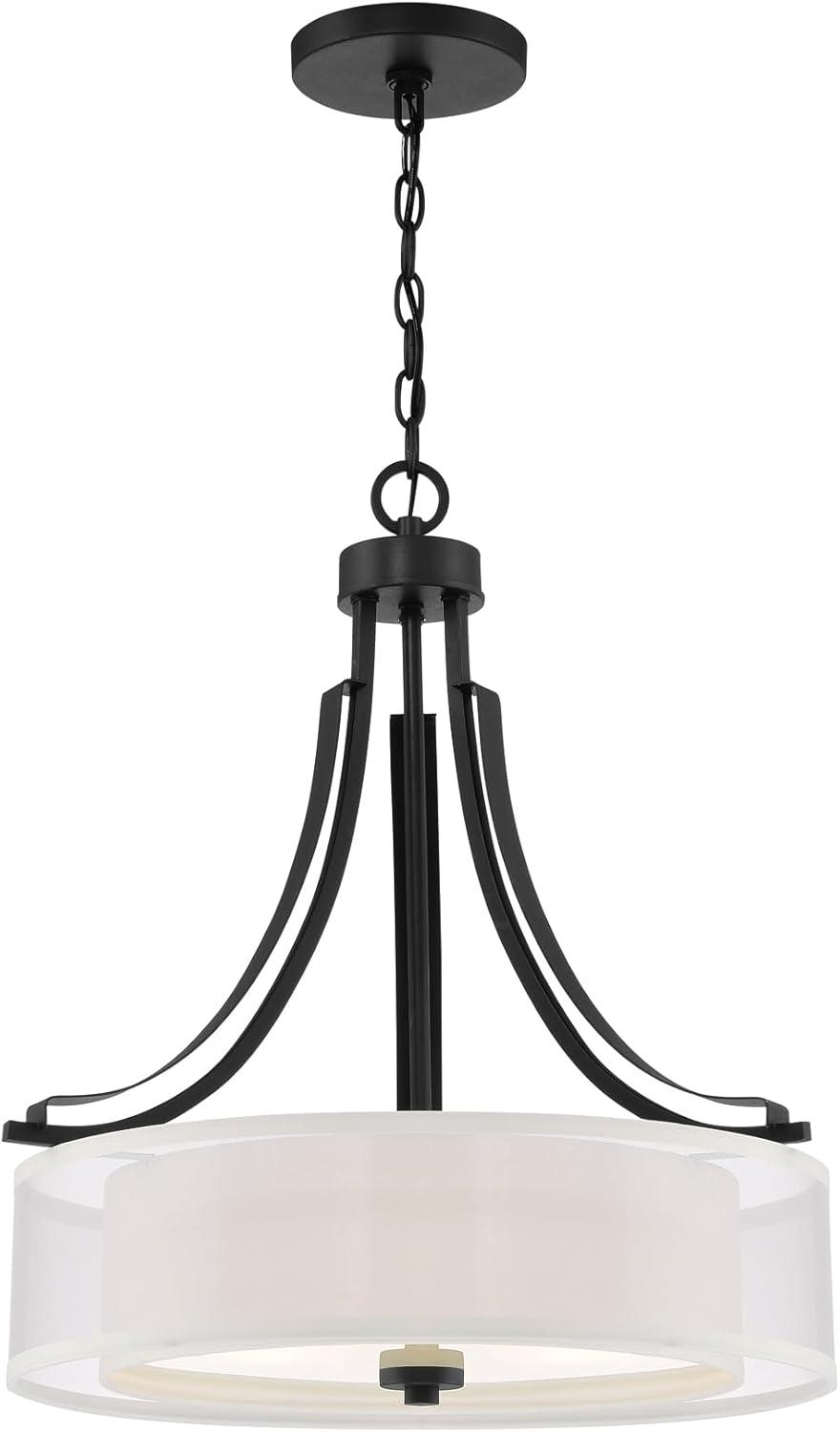 Minka Lavery Minka Parsons Studio 20 1/2" Wide Sand Coal Black Drum Pendant Light