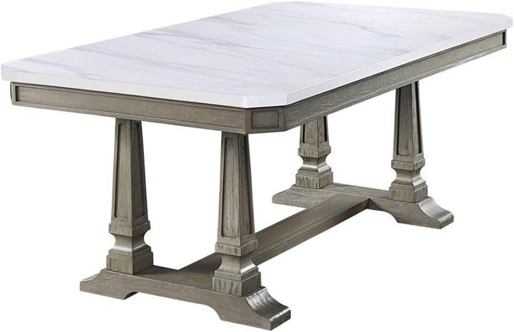 Holdean Faux Marble Top Dining Table