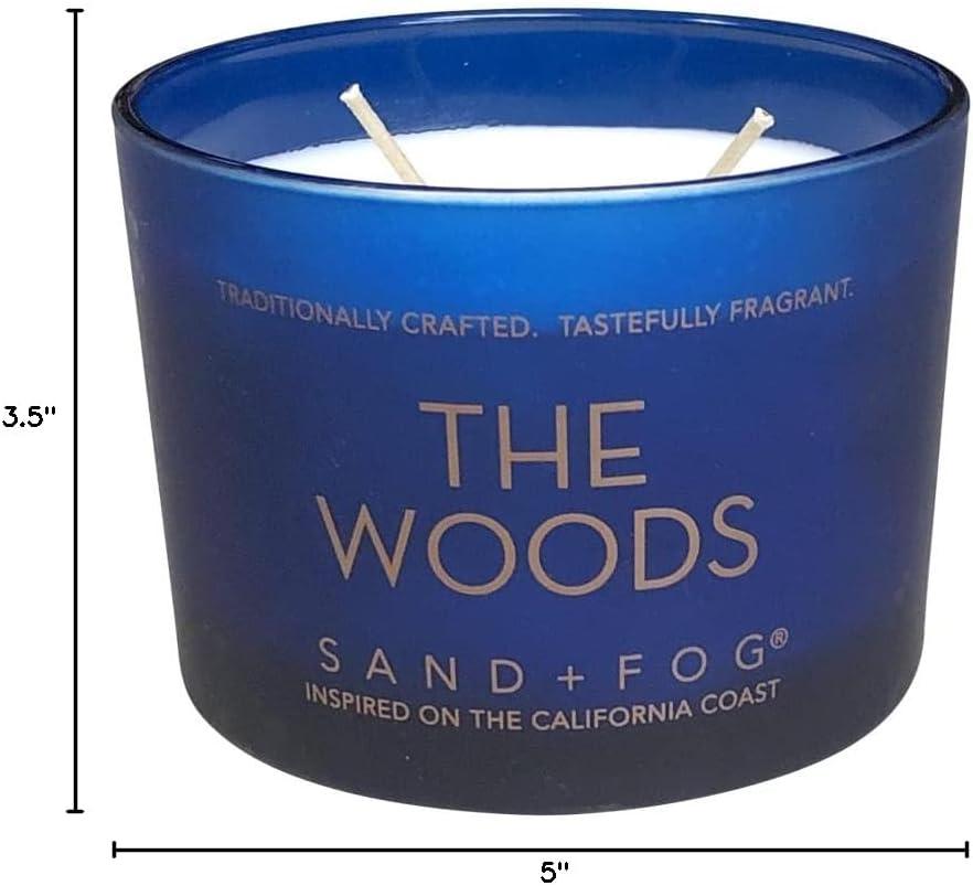 Sand + Fog Scented Candle - The Woods – Additional Scents and Sizes – 100% Cotton Lead-Free Wick - Luxury Air Freshening Jar Candles - Perfect Home Decor – 12oz